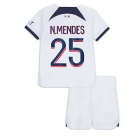 Dres Paris Saint-Germain Nuno Mendes #25 Gostujuci za djecu 2023-24 Kratak Rukav (+ kratke hlače)